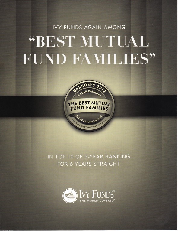 2012 Barrons Award for IVY Funds